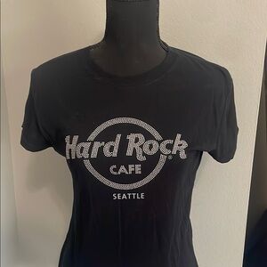 Hard Rock Cafe Seattle Black Women's Top